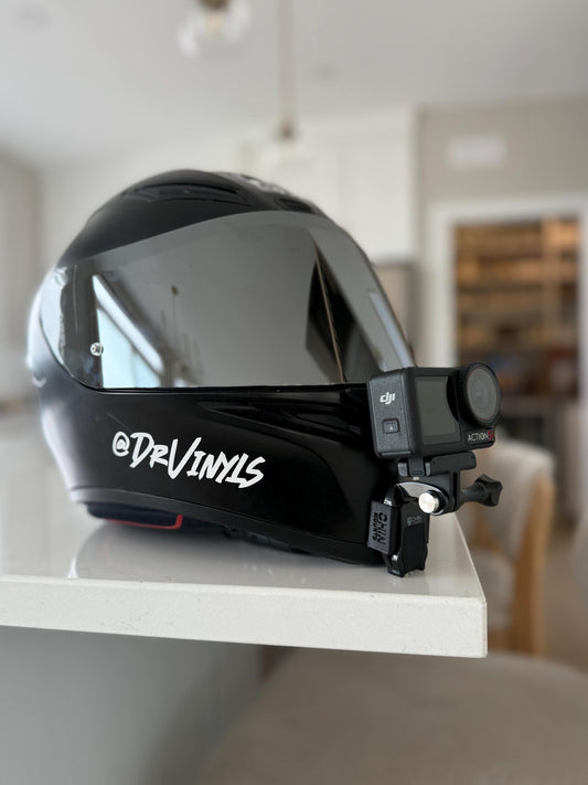 Motorcycle Helmet Social Media Handle | High Quality Vinyl Decal